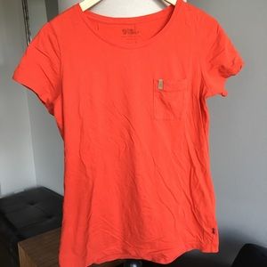Fjallraven Orange Övik Pocket T-shirt
